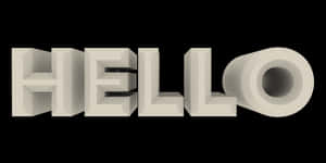 3 D Hello Text Design PNG image with transparent background