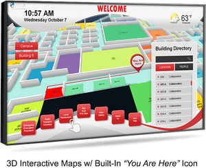 Wayfinding Digital Signage - You Are Here Interactive Map, HD Png Download PNG with transparent background