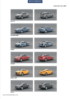 3 D Model Car Collection Dosch Design PNG image with transparent background