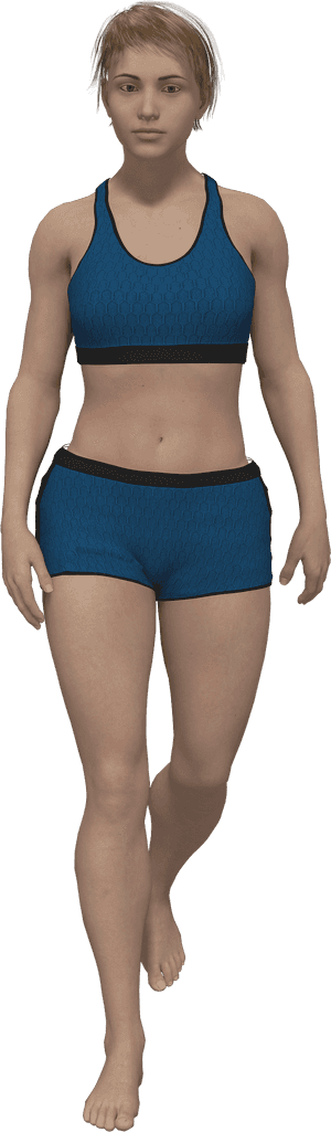 3 D Model Female Athletic Wear PNG image with transparent background