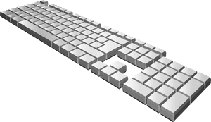Computers Keyboard Pc Perspective View - Keyboard Perspective, HD Png Download PNG image with transparent background