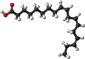 Alpha Linolenic Acid, Fatty Acid, Unsaturated, Molecule - Linoleic Acid 3d Structure, HD Png Download PNG with transparent background