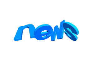 3 D News Logo Design PNG Image