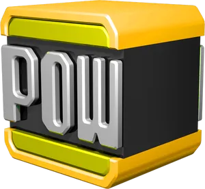 3 D P O W Graphic Icon PNG Image