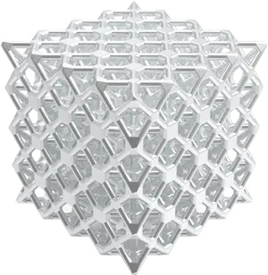 3 D Printed Metallic Lattice Structure PNG Image