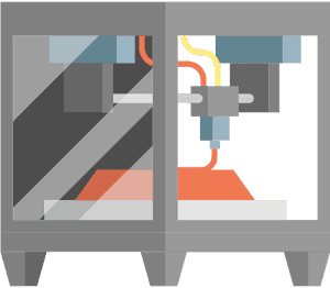 3 D Printing Process Illustration PNG image with transparent background