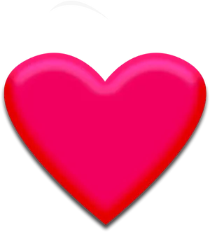 3 D Red Heart Graphic PNG Image