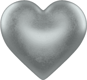 Silver 3d Love Heart With Transparent Background Valentine - Silver Heart Clipart, HD Png Download PNG image with transparent background
