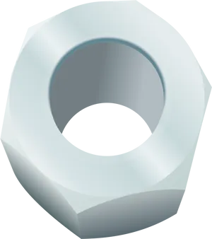 3 D Rendered Metal Nut PNG Image