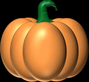 3 D Rendered Pumpkin PNG image with transparent background