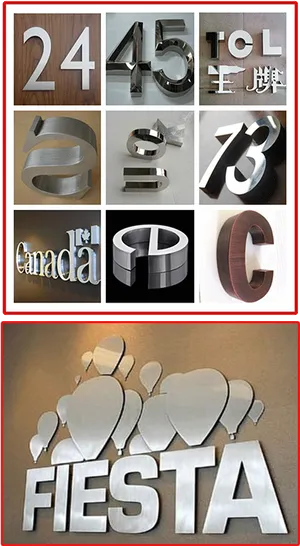 3 D Signage Design Variety PNG Image