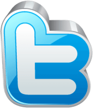 3 D Twitter Logo Icon PNG image with transparent background