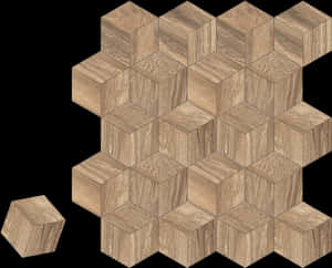 3 D Wood Floor Illusion PNG image with transparent background