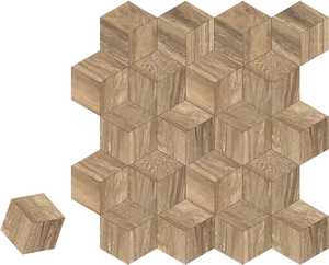 3 D Wood Floor Illusion PNG Image