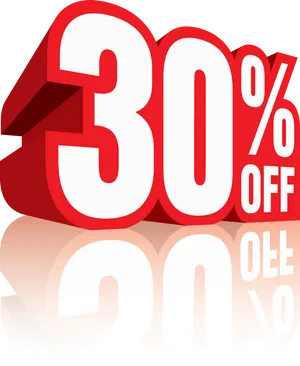30 Percent Discount Promotion PNG Image