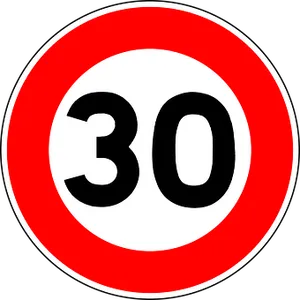 30kmhspeedlimitsign PNG Image