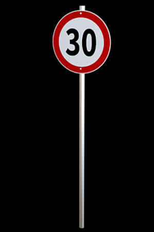 30kmhspeedlimitsign PNG image with transparent background