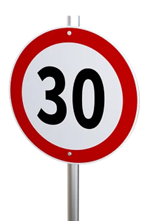 30kmhspeedlimitsign PNG Image