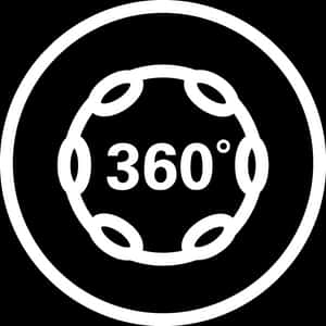 360 Degree Icon Blackand White PNG