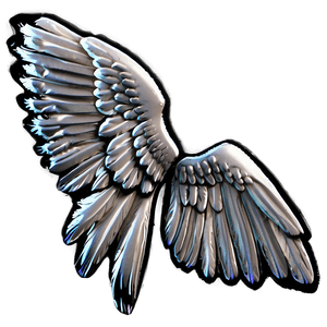3D Angel Wings Model PNG cys PNG image with transparent background