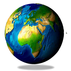 3d Earth With Blue Oceans Png Wjd83 PNG Image