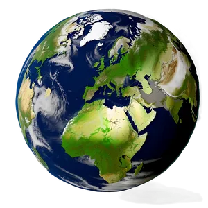 3d Earth With Natural Colors Png Nas PNG Image