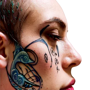 3d Face Tattoo Png 23 PNG Image