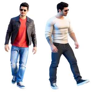 3d Man In Casual Clothes Png Sde PNG Image