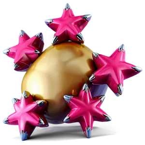 3d Pink Stars Png Mkb55 PNG Image