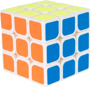 3x3 Rubiks Cube Partially Solved PNG Image