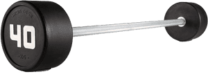 40kg Black Barbell Fitness Equipment PNG image with transparent background