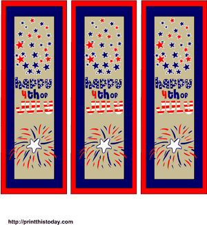 4thof July Bookmark Designs PNG image with transparent background