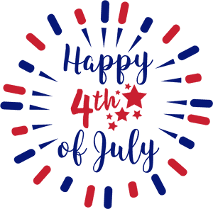 4thof July Celebration Greeting PNG image with transparent background