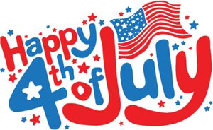4thof July Celebration Greeting PNG image with transparent background