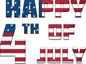 4thof July Celebration Text PNG image with transparent background