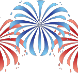 4thof July Fireworks Pixel Art PNG image with transparent background