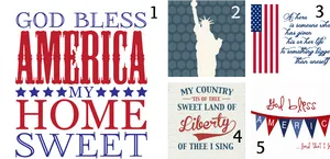 4thof July Patriotic Quotes Collage PNG Image