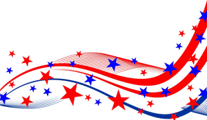 4thof July Patriotic Waves PNG image with transparent background
