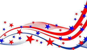 4thof July Patriotic Waves PNG Image