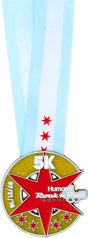 5 K Race Medal Humana Rockn Roll Chicago PNG Image