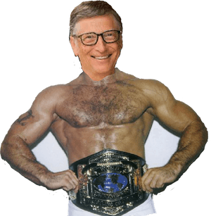 5 Richest People In The World, Bill Gates The 18 Time - Rick Rude PNG image with transparent background