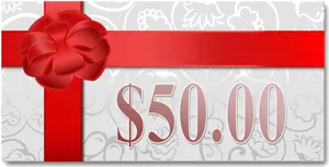 50 Dollar Gift Card Design PNG Image