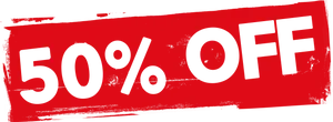 50 Percent Discount Sign PNG Image