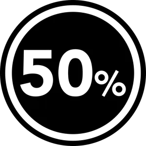 50 Percent Discount Sign PNG Image