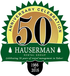 50th Anniversary Celebration Logo Hauserman Rental Group PNG Image