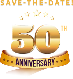 50th Anniversary Savethe Date PNG Image