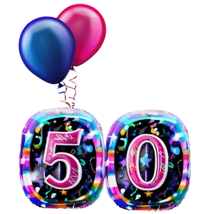 50th Birthday Celebration Png 06272024 PNG Image