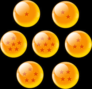 7 Dragon Balls Png - Dragon Ball Z Balls Png, Transparent Png PNG image with transparent background