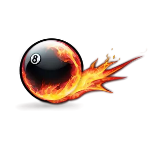 8 Ball On Fire Graphic Png Oae69 PNG Image