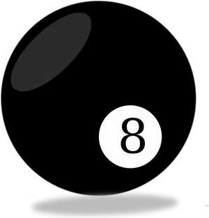 8 Ball Pool Black Ball Illustration PNG Image